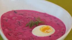 Cold beetroot borscht step by step recipe