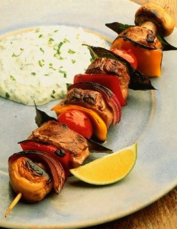 Pork ham is suitable for barbecue.  Pork skewers recipe.  How to make the best marinade ever.